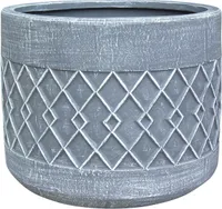 ÜMBRISPOTT KERAAMILINE 31X31X25CM HALL-VALGE