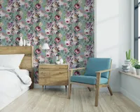 TAPEET ARTHOUSE TAPESTRY FLORAL TEAL/PINK