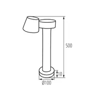 AIAVALGUSTI KANLUX DROMI LED 7W 350LM 4000K IP54 POST 50