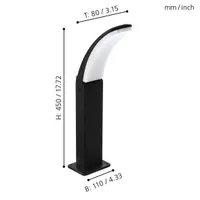 AIAVALGUSTI EGLO FIUMICINO 11W LED 1300LM POST 450MM IP44