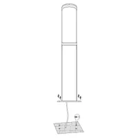AIAVALGUSTI EGLO FIUMICINO 11W LED 1300LM 3000K POST 900MM IP44