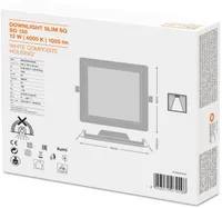 ALLVALGUSTI SLIM SQ155 12W/4000K WT IP20
