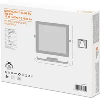 ALLVALGUSTI SLIM SQ210 18W/4000K WT IP20