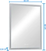 PEEGEL KONTINENT SEVILLA LED VALGUSTUSEGA 60X80CM KELL UDUEEMALDUS
