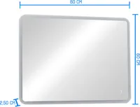 PEEGEL KONTINENT DEMURE LED VALGUSTUSEGA 80X60CM
