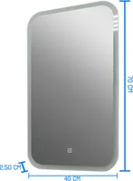 PEEGEL KONTINENT MINI LED VALGUSTUSEGA 40X70CM