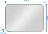 PEEGEL KONTINENT DEMURE LED VALGUSTUSEGA 100X70CM