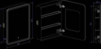 PEEGELKAPP KONTINENT ELLIOT 60X80X15CM VALGE PAREM