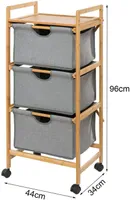 RIIUL WENKO BAHARI 44X34X96CM BAMBUS-TEKSTIIL