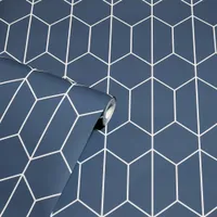 TAPEET ARTHOUSE LINEAR GEO NAVY