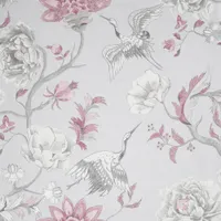 TAPEET ARTHOUSE JAPANESE CRANE GREY & PINK