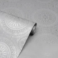 TAPEET ARTHOUSE BOHO MEDALLION SILVER