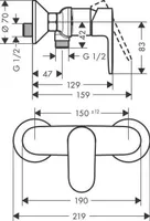 DUŠISEGISTI HANSGROHE VERNIS HG71640670 MATT MUST