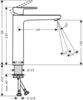 VALAMUSEGISTI HANSGROHE VERNIS 190 HG71582000 KROOM