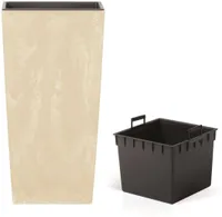 LILLEPOTT PROSPERPLAST URBI SQUARE 29,5CM, KREEMJAS BETOONI IMITATSIOON