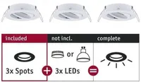 ALLVALGUSTI PAULMANN KOMPLEKT CHOOSE 3X10W LED IP23 SUUNATAV VALGE