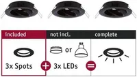 ALLVALGUSTI PAULMANN KOMPLEKT CHOOSE 3X10W LED IP23 SUUNATAV MUST
