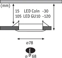 ALLVALGUSTI PAULMANN KOMPLEKT CHOOSE 3X10W LED IP44 MUST