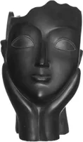 VÄLIS ÜMBRISPOTT 4LIVING FACE 27X21X34,5CM, MUST