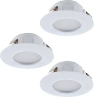 RIPPLAEVALGUSTI EGLO PINEDA 3X4,9W LED 3X460LM 3000K Ø78MM VALGE