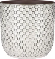 ÜMBRISPOTT MICA DECORATION DAAN Ø13,5X13CM VALGE