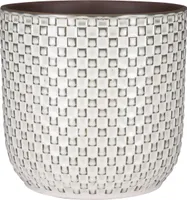 ÜMBRISPOTT MICA DECORATION DAAN Ø17X16CM VALGE
