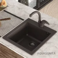 VALAMU JA SEGISTI KOMPLEKT AQUASANITA SQS100W+2813 GRANIIT TUME PRUUN