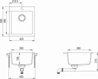 VALAMU JA SEGISTI KOMPLEKT AQUASANITA SQS100W+2813 GRANIIT TUME PRUUN