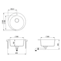 VALAMU JA SEGISTI KOMPLEKT AQUASANITA SR100W+5023 GRANIIT MUST