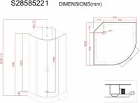 DUŠIKABIIN HARMA MALTA 85X85X15/230CM