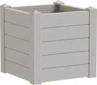 LILLEPOTT TERAPLAST TRAMA 001 42X42X40CM VALGE