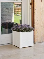 LILLEPOTT TERAPLAST TRAMA 001 42X42X40CM VALGE