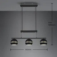 LAELAMP TRIO FLETCHER 3XE14 MUST