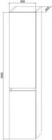 VANNITOAKAPP AQUALINE PREMIUM VS 35X30X166CM HELE TAMM