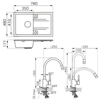 VALAMU JA KÖÖGISEGISTI KOMPLEKT FERRO MEZZO II DRGM48/78HA-SET1-PL