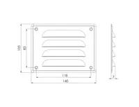 VENTILATSIOONIREST EUROPLAST 140X105MM ANTRATSIIT MR14105A