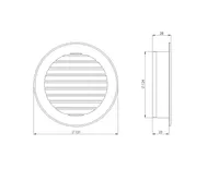 VENTILATSIOONIREST EUROPLAST PLAST 125MM MUST