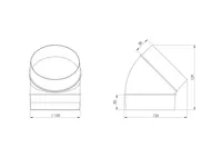 PÕLV EUROPLAST PLAST 45° 100MM AL100-45