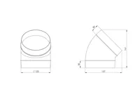 PÕLV EUROPLAST PLAST 45° 125MM AL125-45