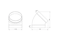 PÕLV EUROPLAST PLAST 150MM 45° AL150-45