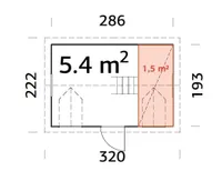 MÄNGUMAJA PALMAKO MARIE 5,4M²