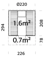 SAUN PALMAKO ANITA 1,6+0,7M²