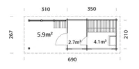SAUN PALMAKO SANNA 6,8+5,9M²