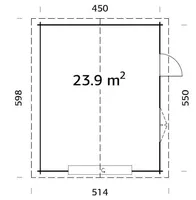 GARAAŽ PALMAKO ROGER 23,9M² SEKTSIOONUKSEGA