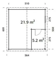 GARAAŽ PALMAKO IRENE/ROGER 21,9+5,2M² KIT