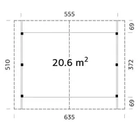 AUTOVARJUALUNE PALMAKO ROBERT 20,6M²