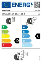 SUVEREHV 195/65/R16C MINERVA TRANSPORTER RF09 E/C/72 104T
