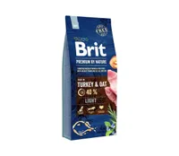 KUIVTOIT BRIT PREMIUM BY NATURE LIGHT ÜLEKAALULISTELE KOERTELE 15KG