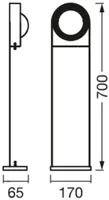 KOHTVALGUSTI LEDVANCE VALGE 70CM TW