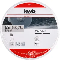 LÕIKEKETAS KWB, ÕHUKESED 125 × 1,0 10TK